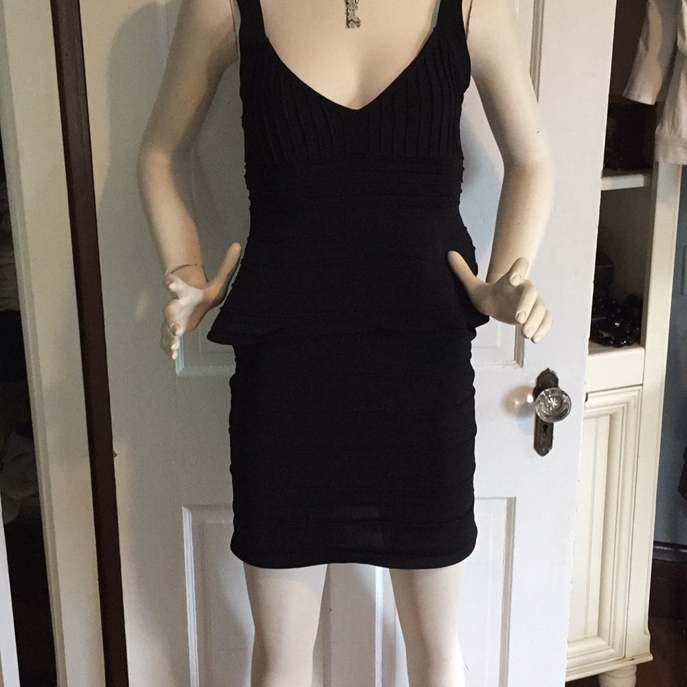 Little black dress peplum waist size medium classy